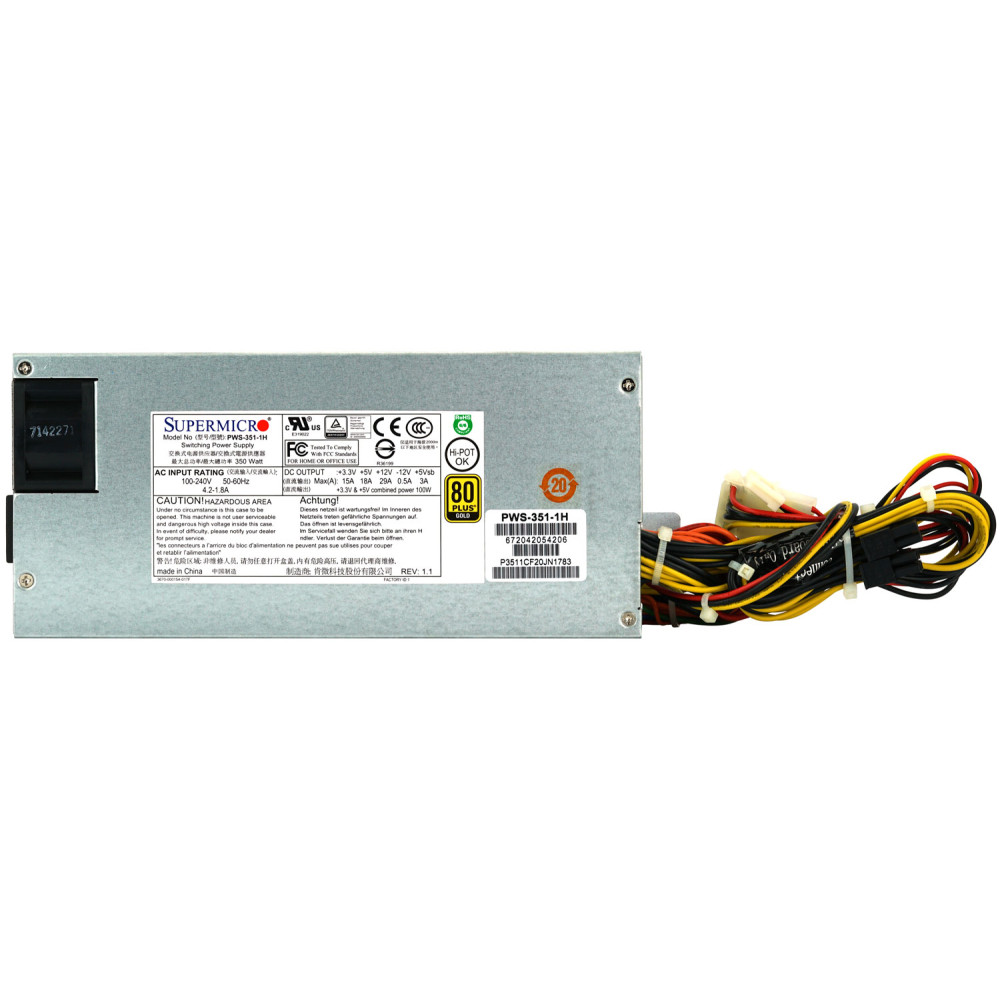 PWS-351-1H SUPERMICRO 350W 1U POWER SUPPLY